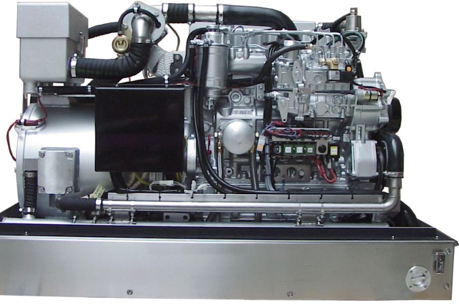 Generator Fischer Panda z otwartą obudową
